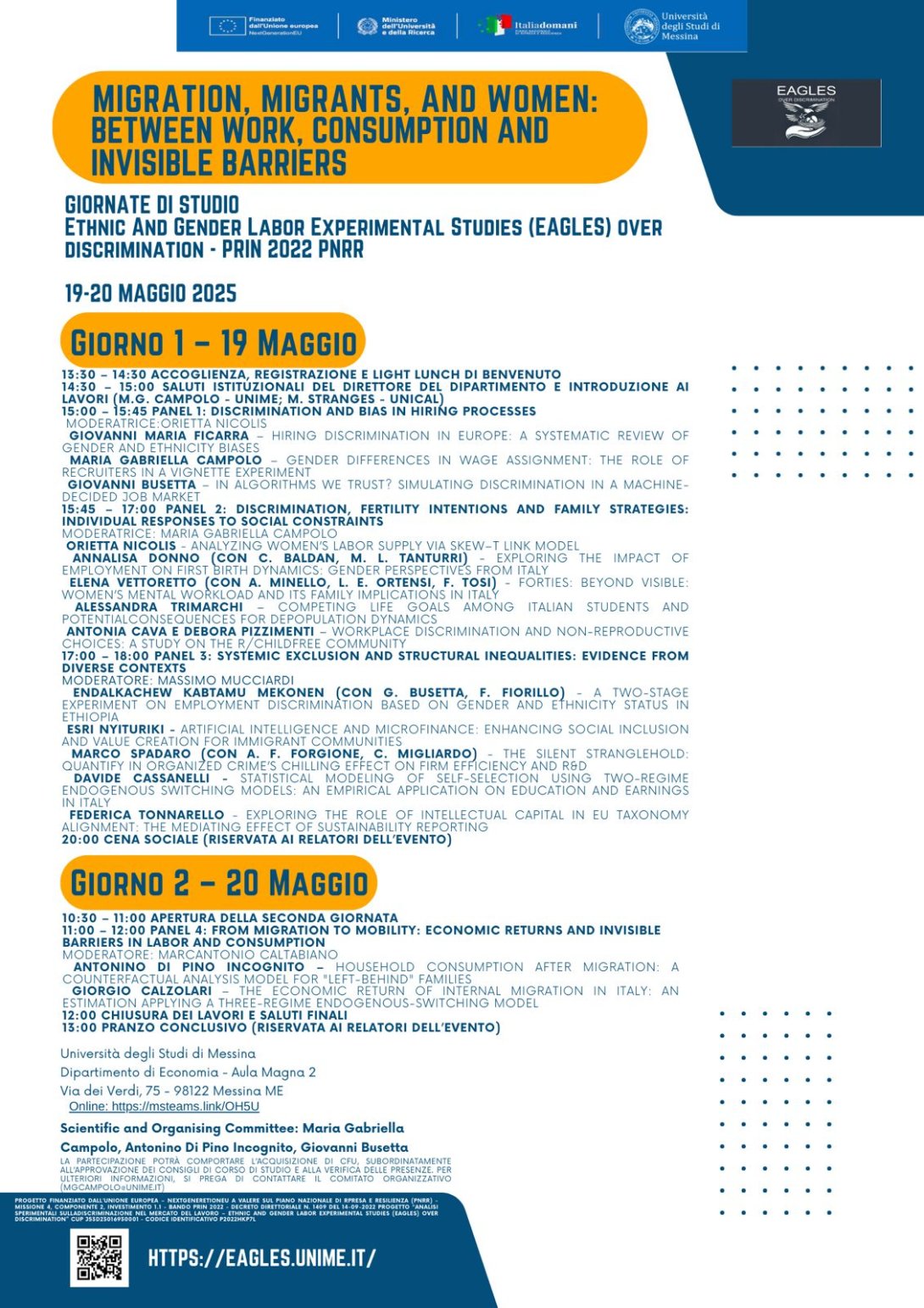UAF "MIGRATION, MIGRANTS, AND WOMEN: BETWEEN WORK, CONSUMPTION AND INVIBLE MARRIERS"_Prof.ssa Campolo 19.05.2025 e 20.05.2025